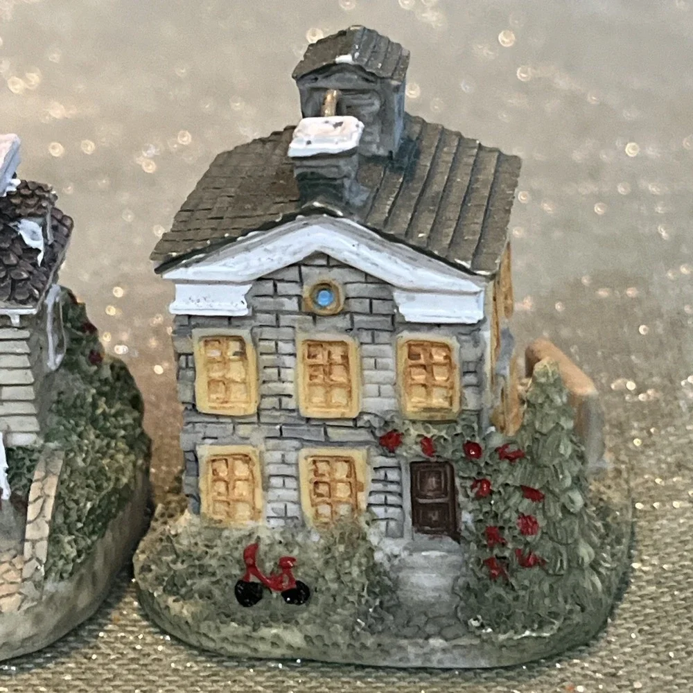 Liberty Falls Lot Of 3 Ornaments~Clemens School~Dubois Mansion~Dr Steven's~90s